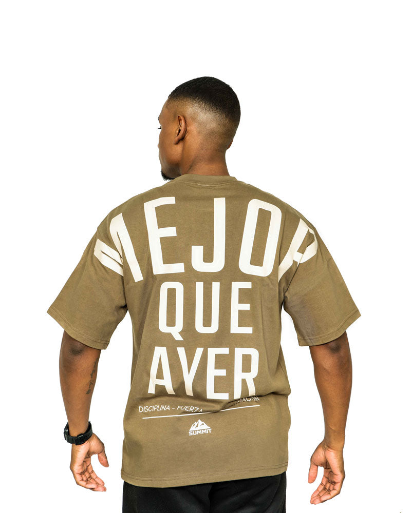 Marrón Oversized T-Shirt ‘Mejor Que Ayer’