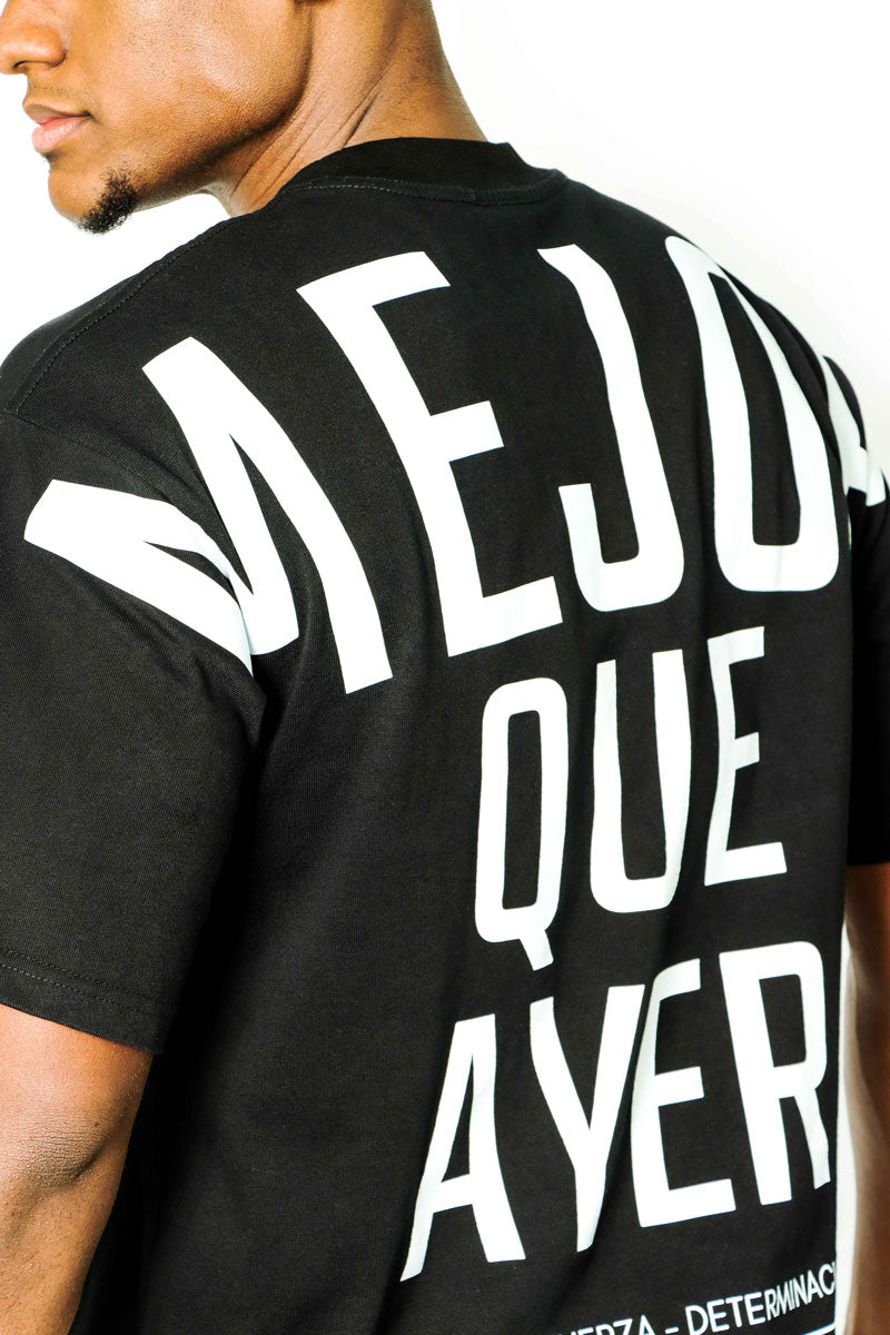 Black Oversized T-Shirt ‘Mejor Que Ayer’